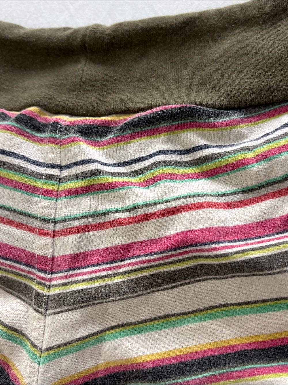 Hurley Women’s Olive Green Striped Shorts - Picture 5 of 12